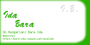 ida bara business card